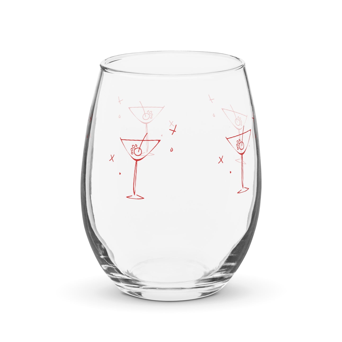 Unleashed Life Dog Paw Martini Stemless wine glass