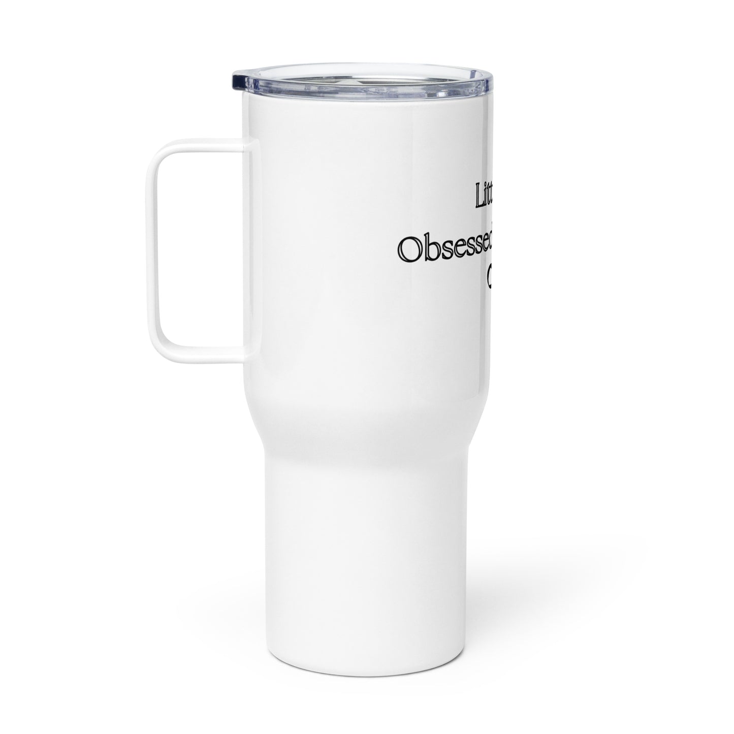 Unleashed Life Little Miss Obsessed with My Dog Travel mug with a handle