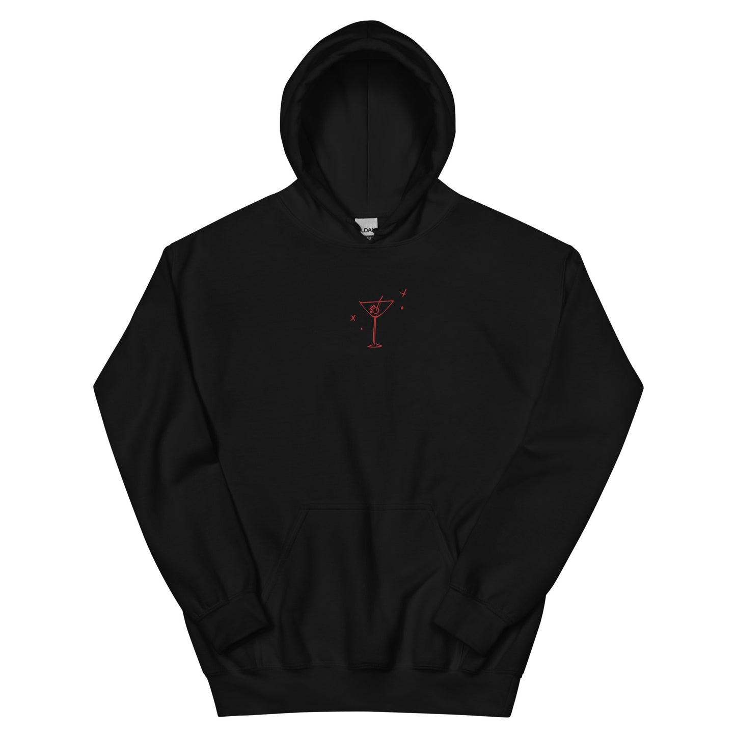 Black Unleashed Life Hoodie with Martini Glass Paw Print