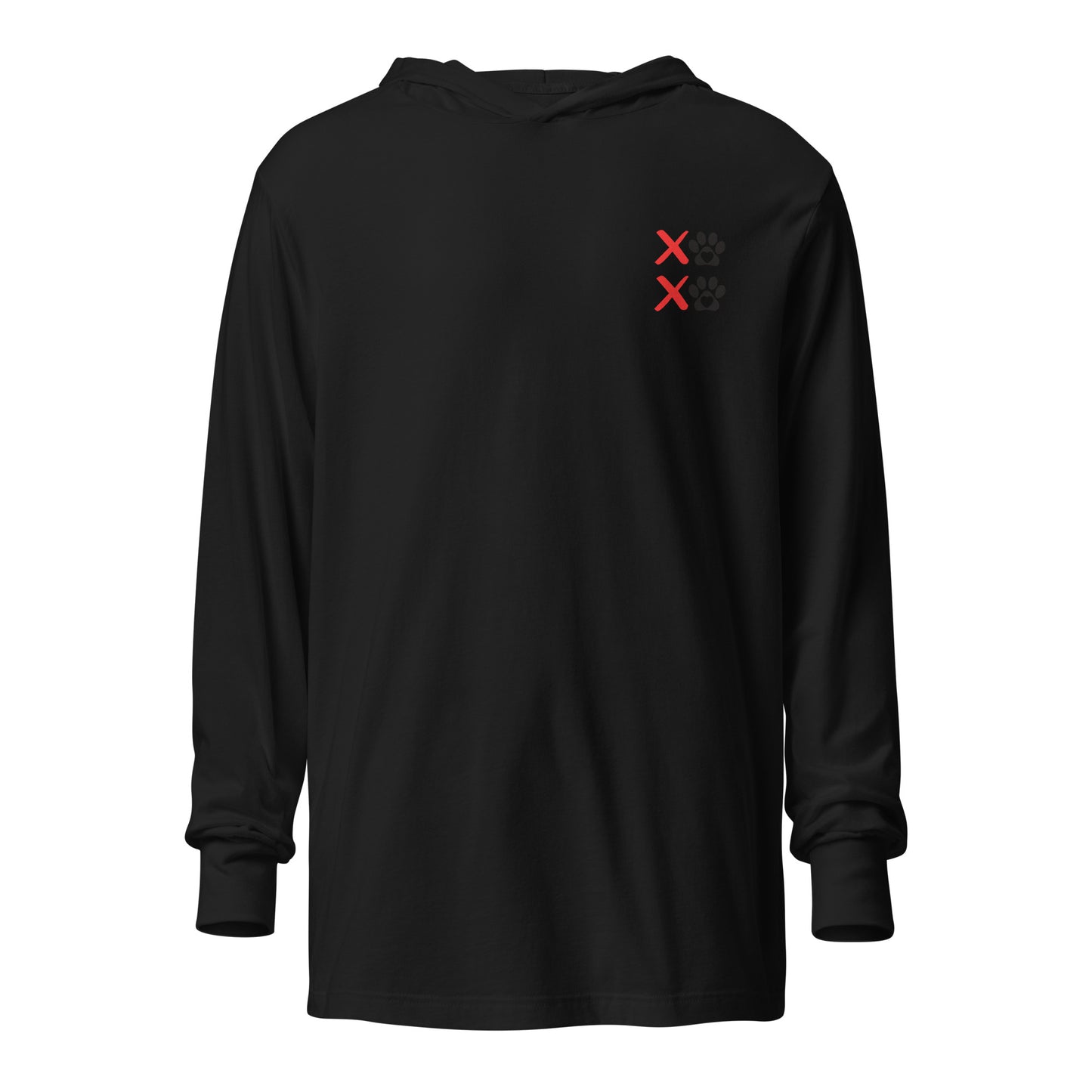 Unleashed Life XOXO Block Hooded long-sleeve tee