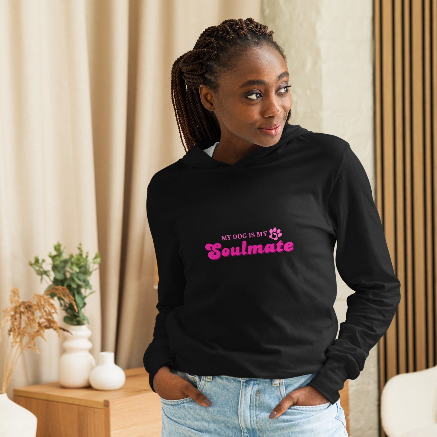 Unleashed Life My Dog is My Soulmate Hooded long-sleeve tee