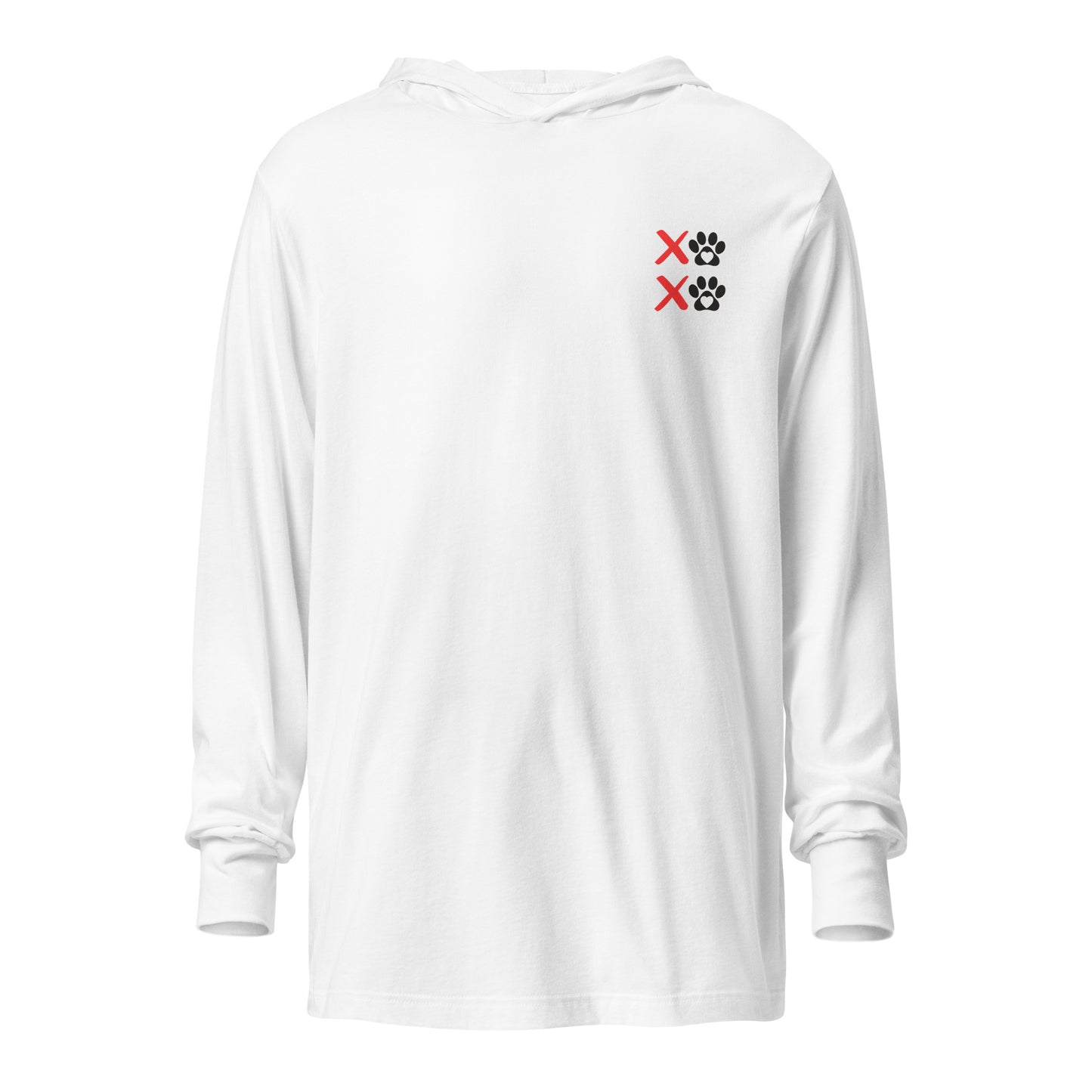 Unleashed Life XOXO Block Hooded long-sleeve tee