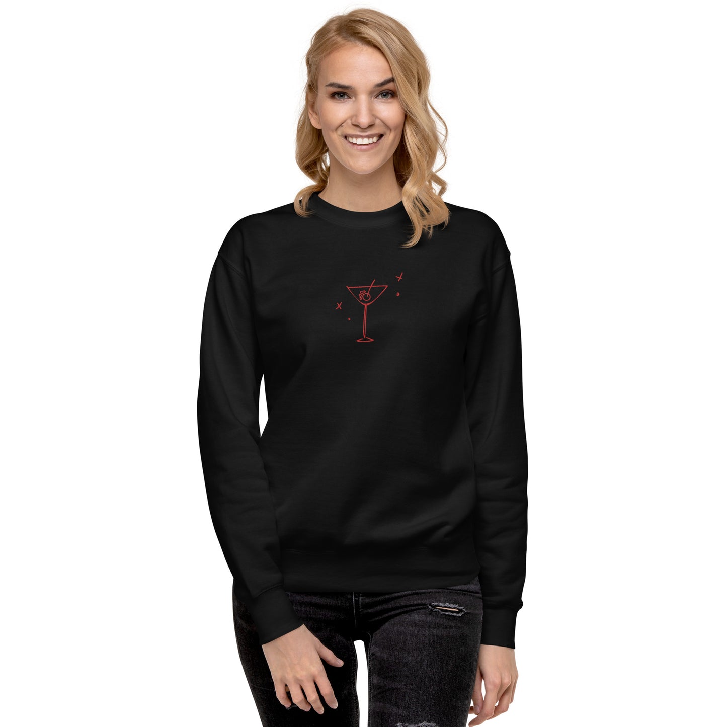 Unleashed Life Dog Martini Glass Crewneck