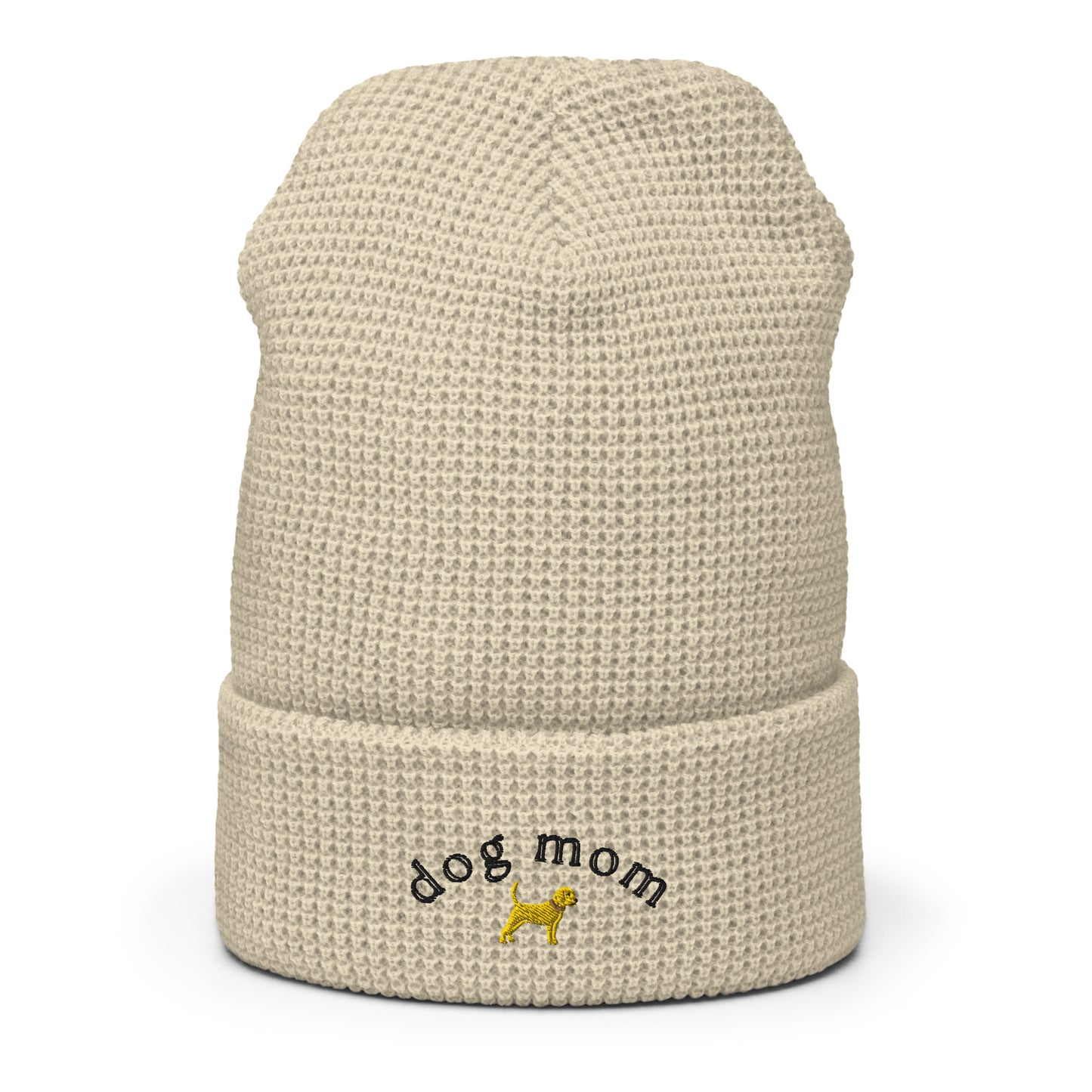 Unleashed Life Dog Mom Black Font Beanie