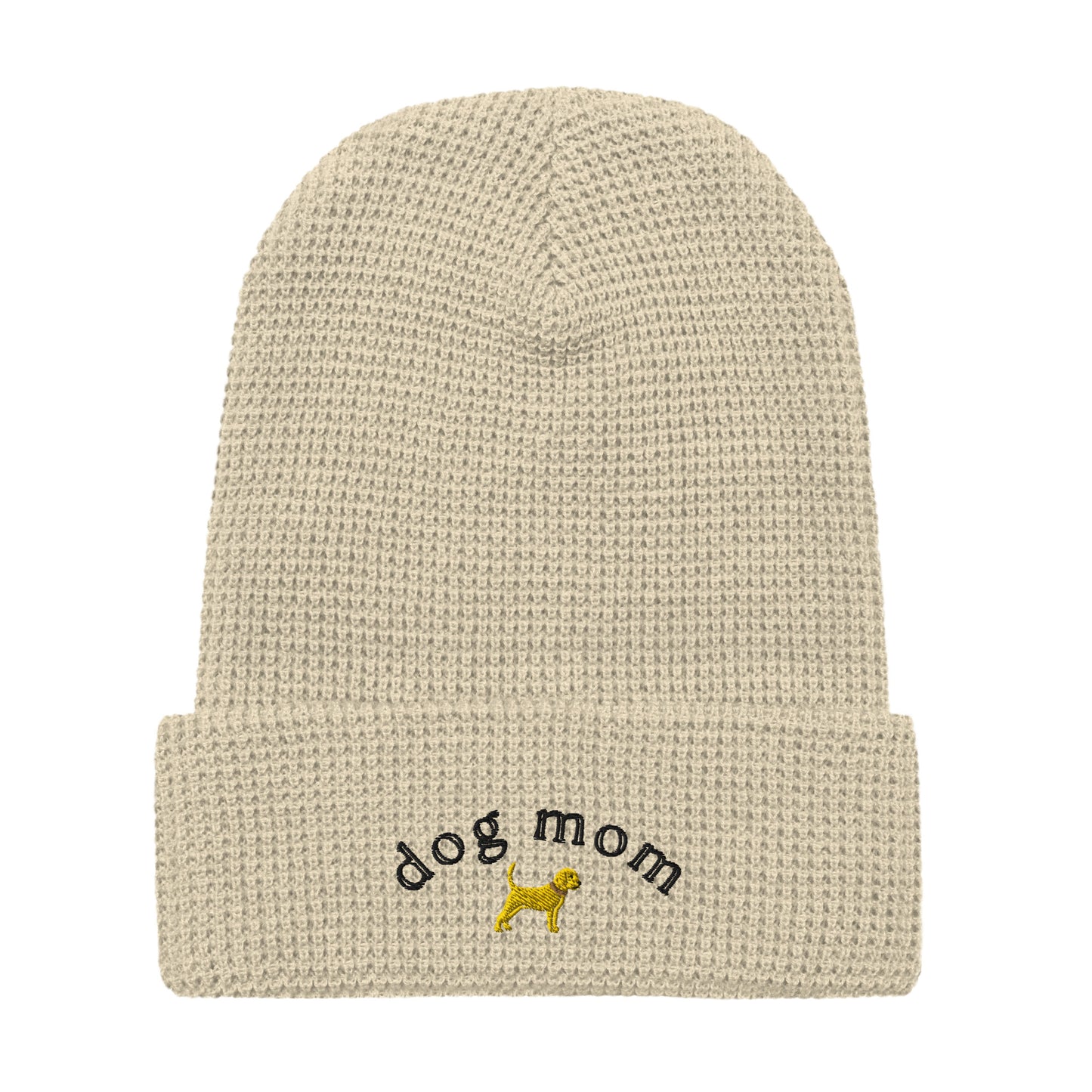 Unleashed Life Dog Mom Black Font Beanie