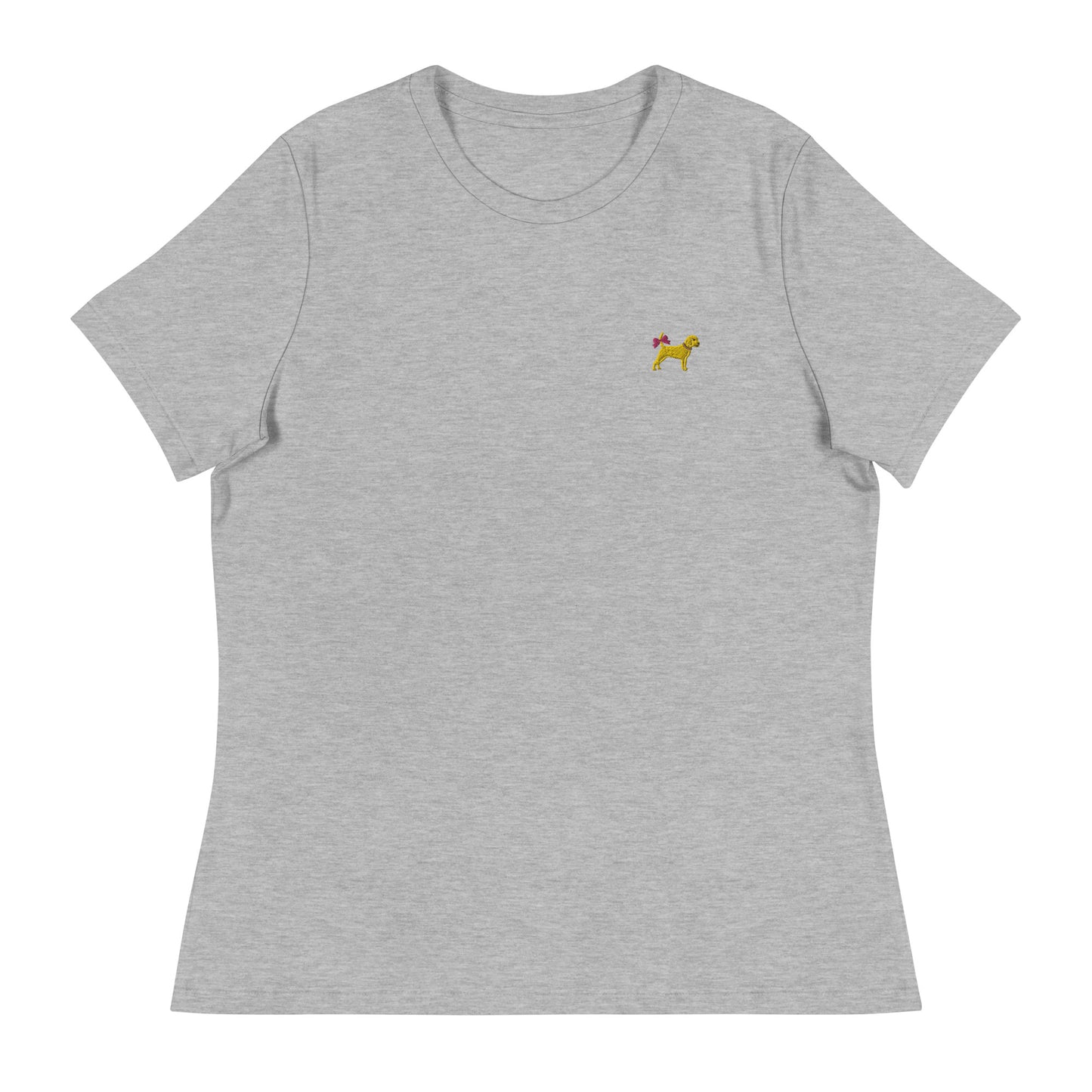 Unleashed Life Little Yellow Dog with Bow Women's Relaxed T-Shirt