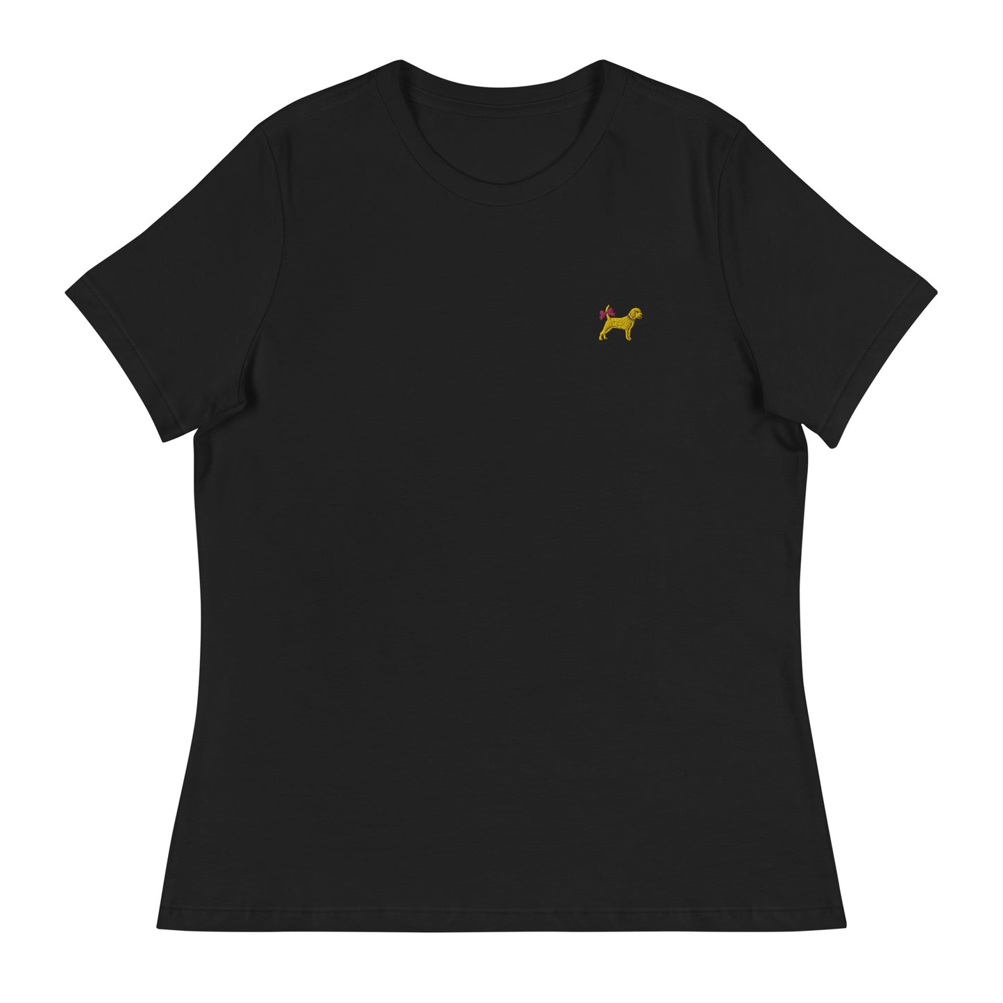Unleashed Life Little Yellow Dog with Bow Women's Relaxed T-Shirt