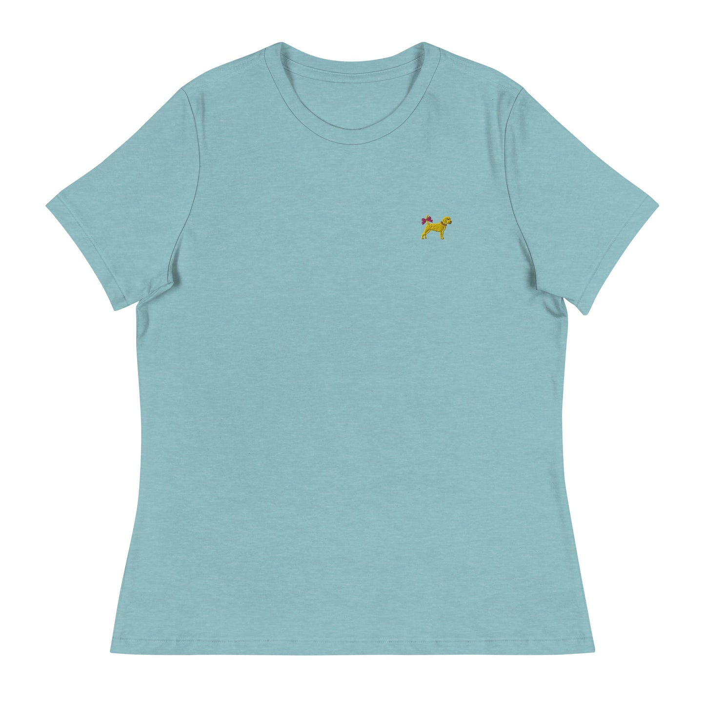 Unleashed Life Little Yellow Dog with Bow Women's Relaxed T-Shirt