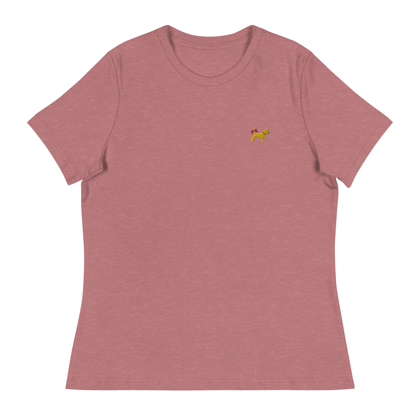 Unleashed Life Little Yellow Dog with Bow Women's Relaxed T-Shirt