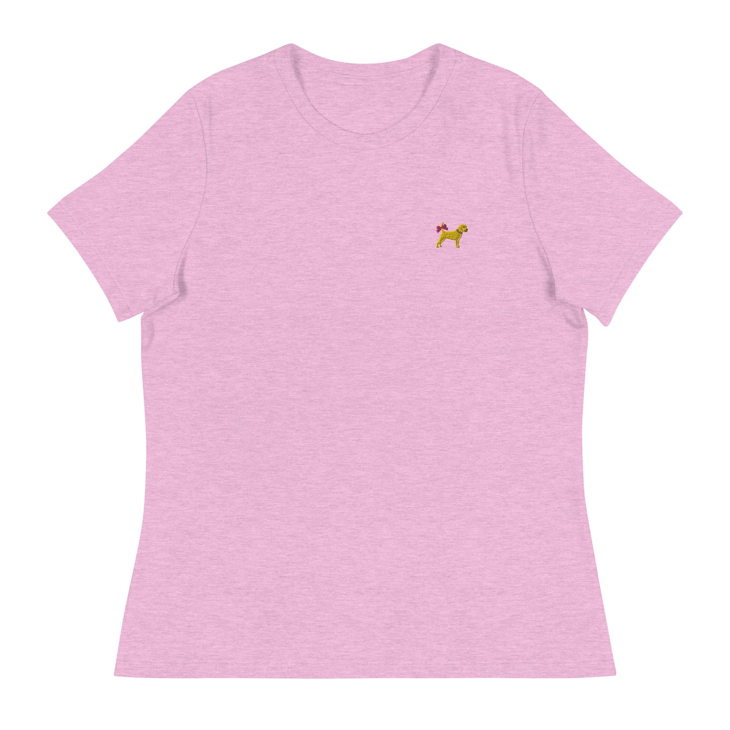 Unleashed Life Little Yellow Dog with Bow Women's Relaxed T-Shirt