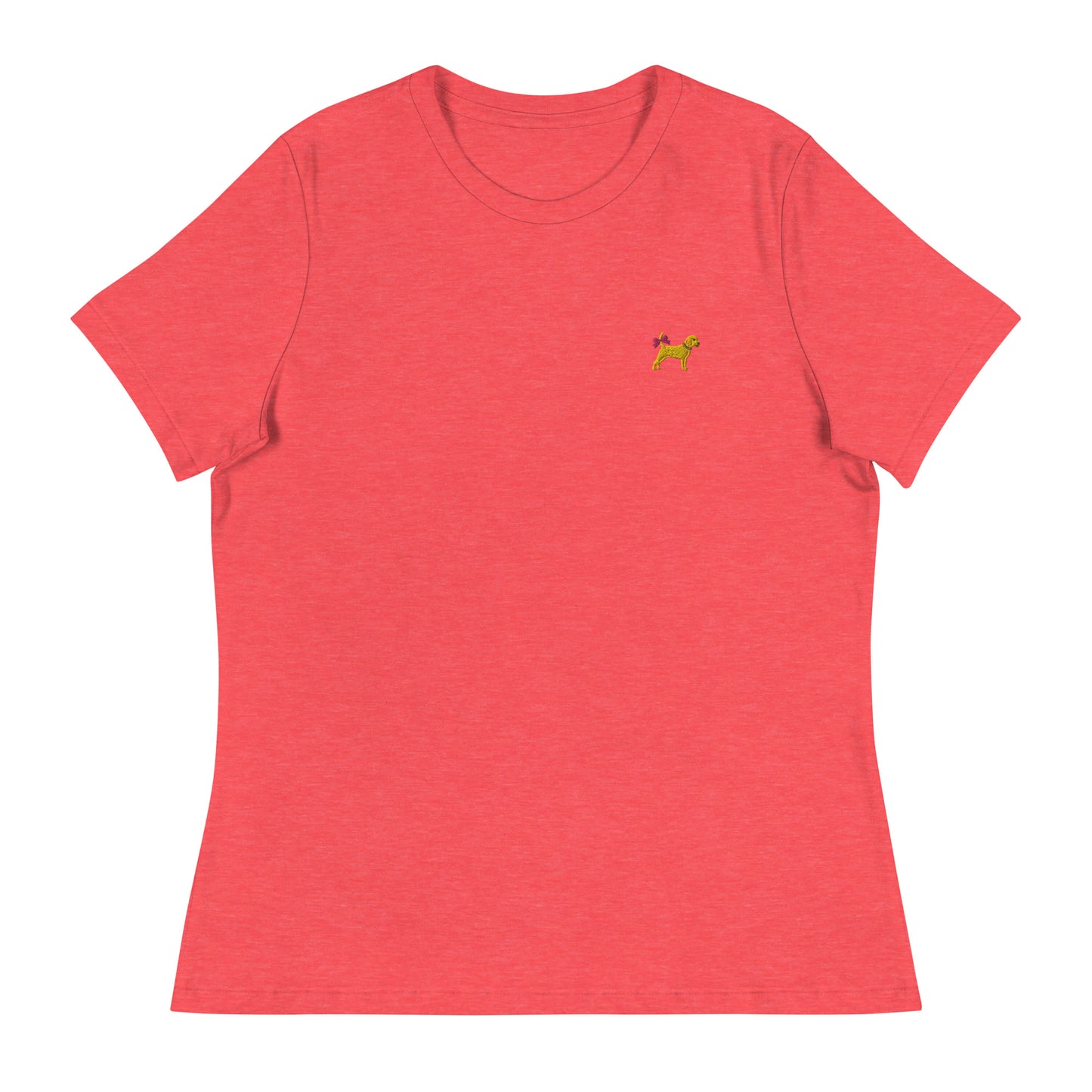 Unleashed Life Little Yellow Dog with Bow Women's Relaxed T-Shirt