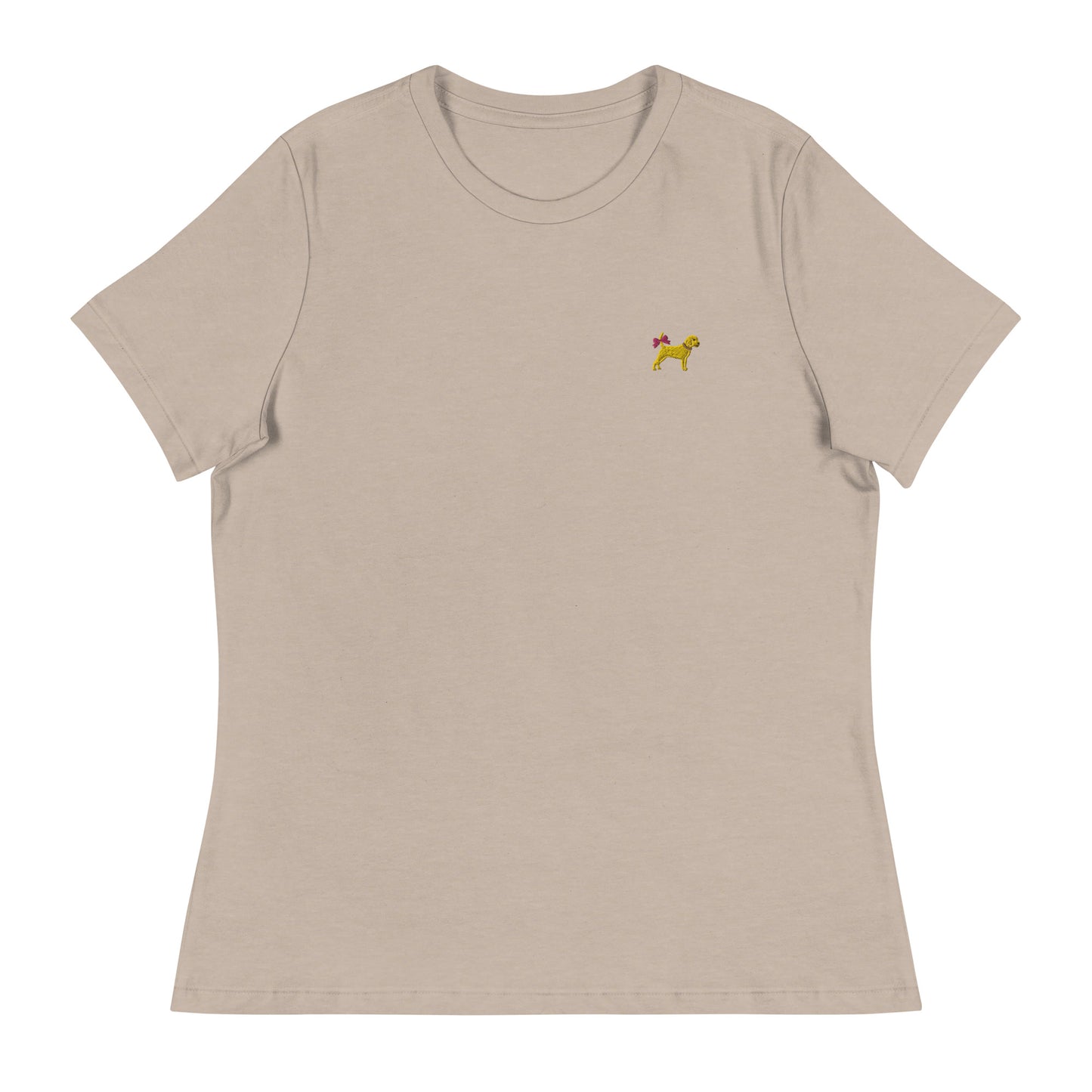 Unleashed Life Little Yellow Dog with Bow Women's Relaxed T-Shirt
