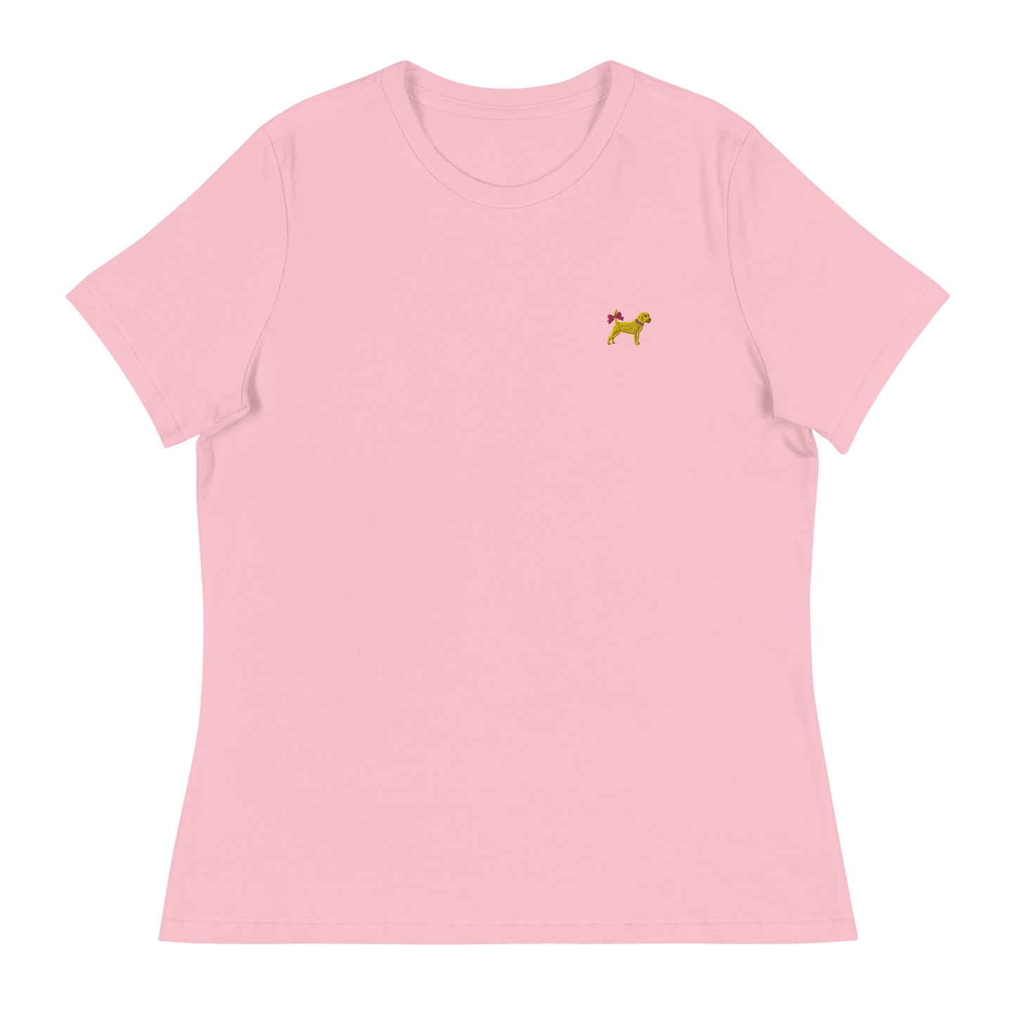 Unleashed Life Little Yellow Dog with Bow Women's Relaxed T-Shirt