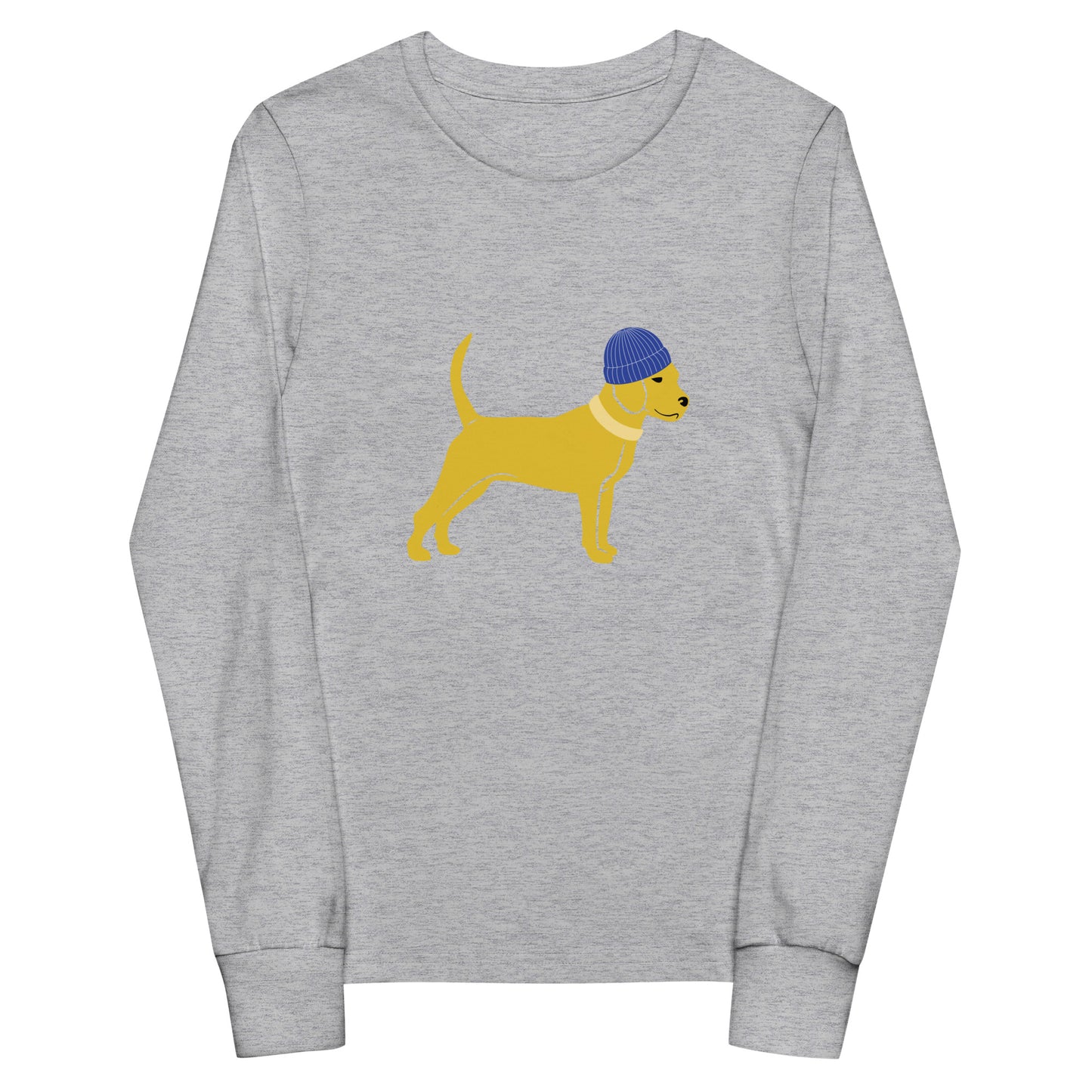 Unleashed Life Little Yellow Dog with Hat Youth long sleeve tee