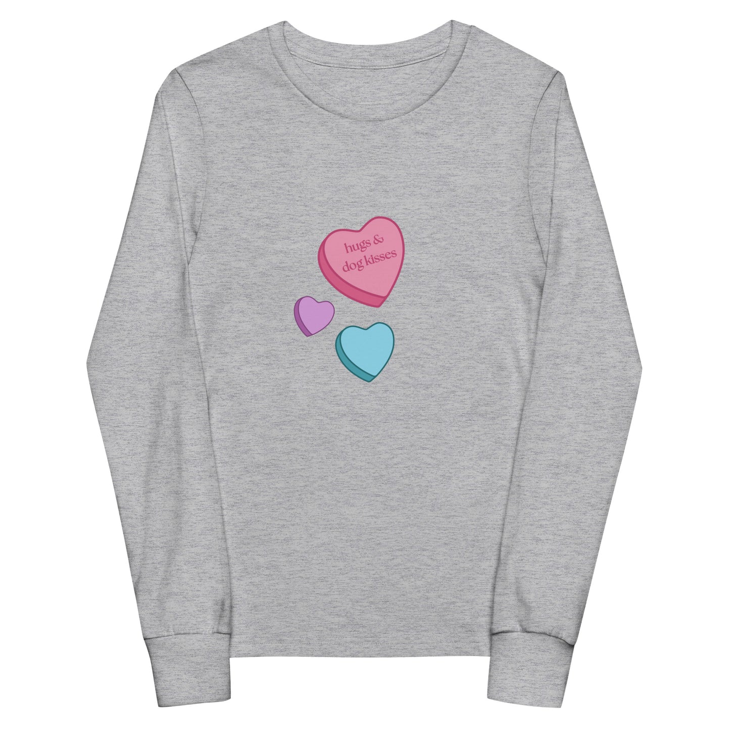 Unleashed Life Hugs and Dog Kisses Youth long sleeve tee