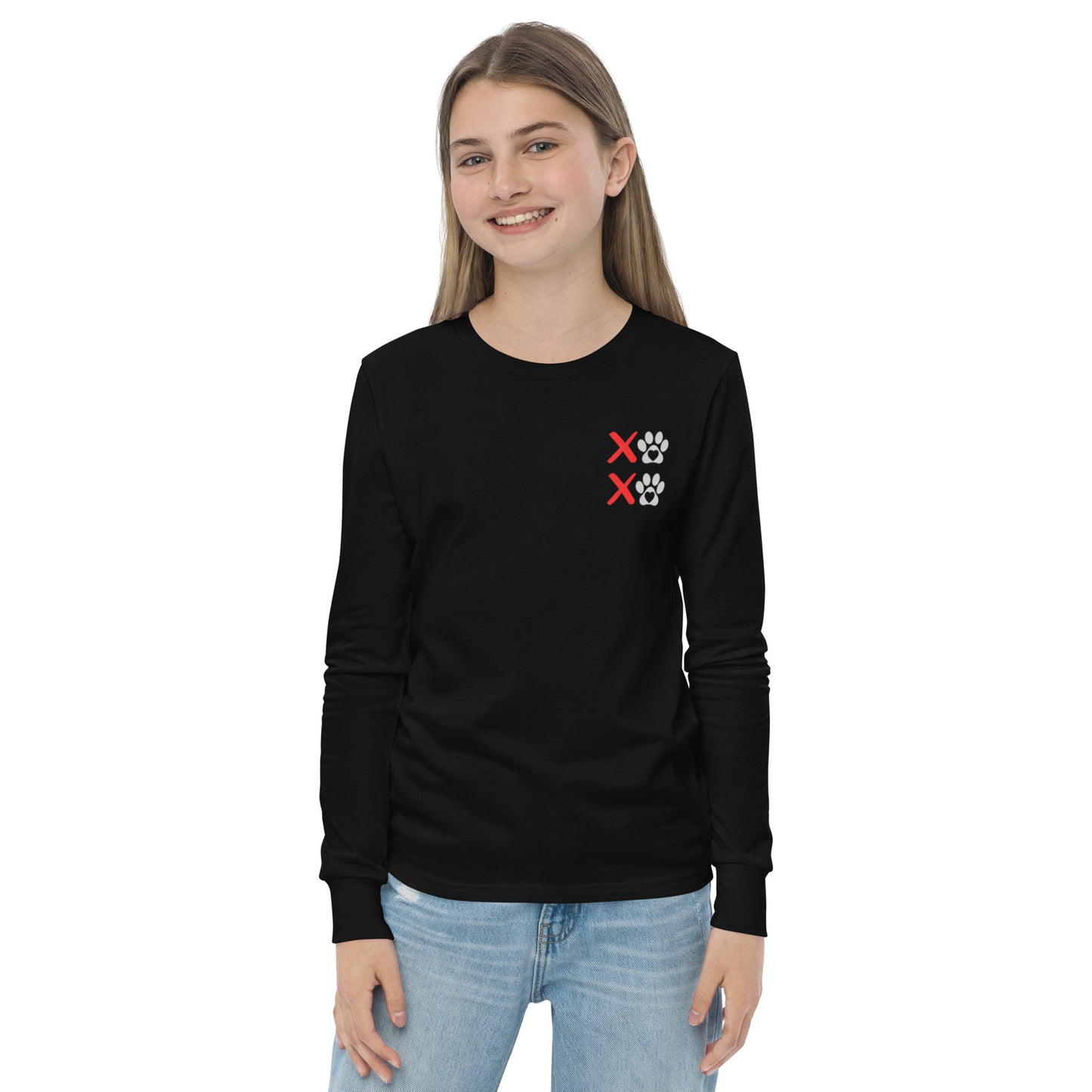 Unleashed Life XOXO Block Youth long sleeve tee