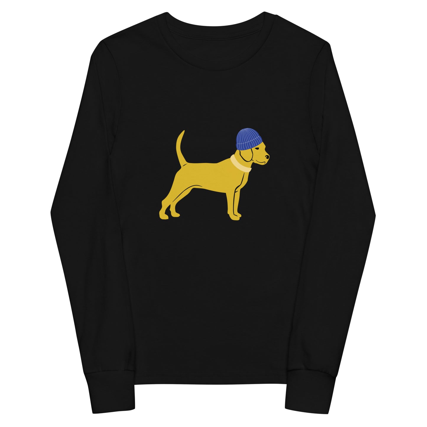 Unleashed Life Little Yellow Dog with Hat Youth long sleeve tee