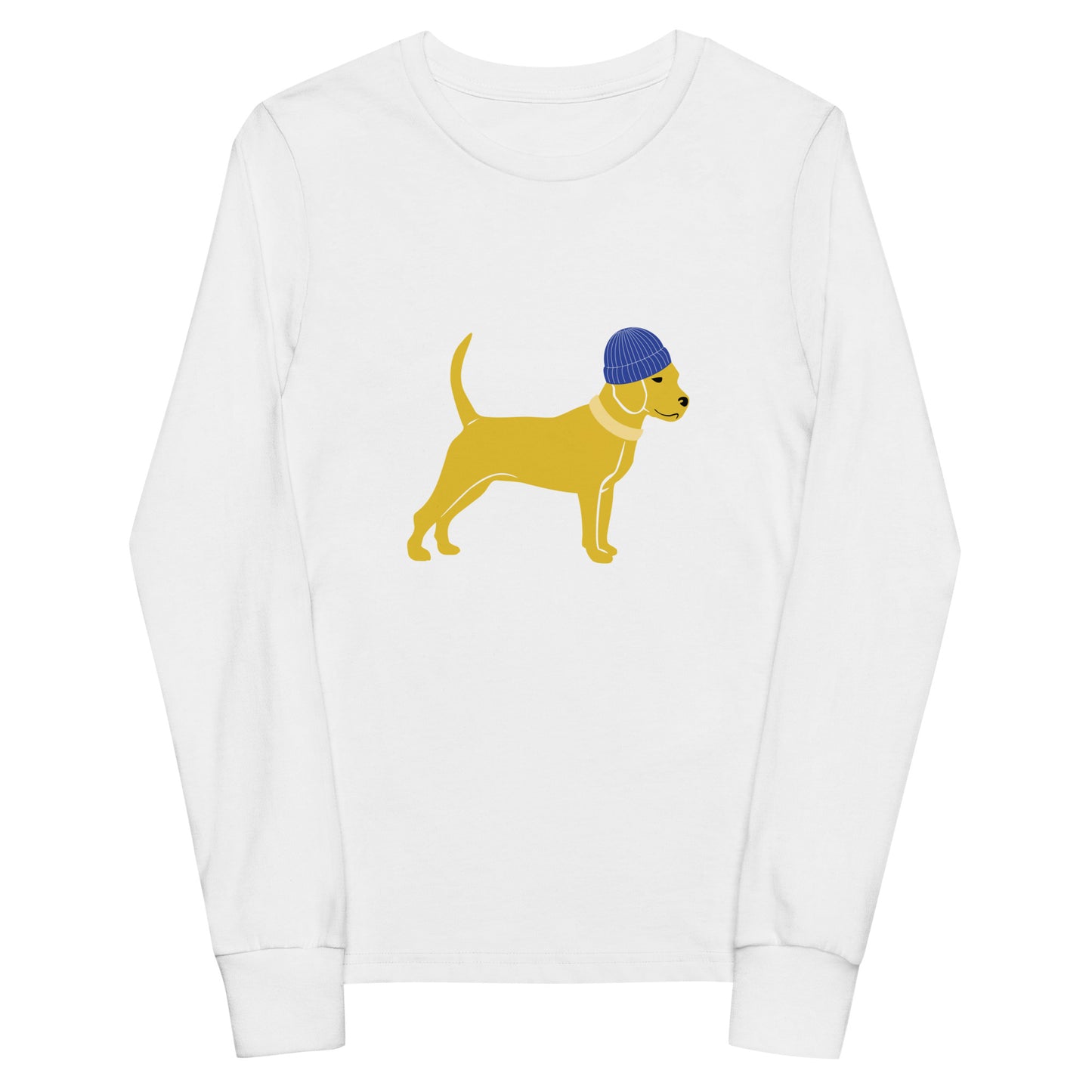 Unleashed Life Little Yellow Dog with Hat Youth long sleeve tee