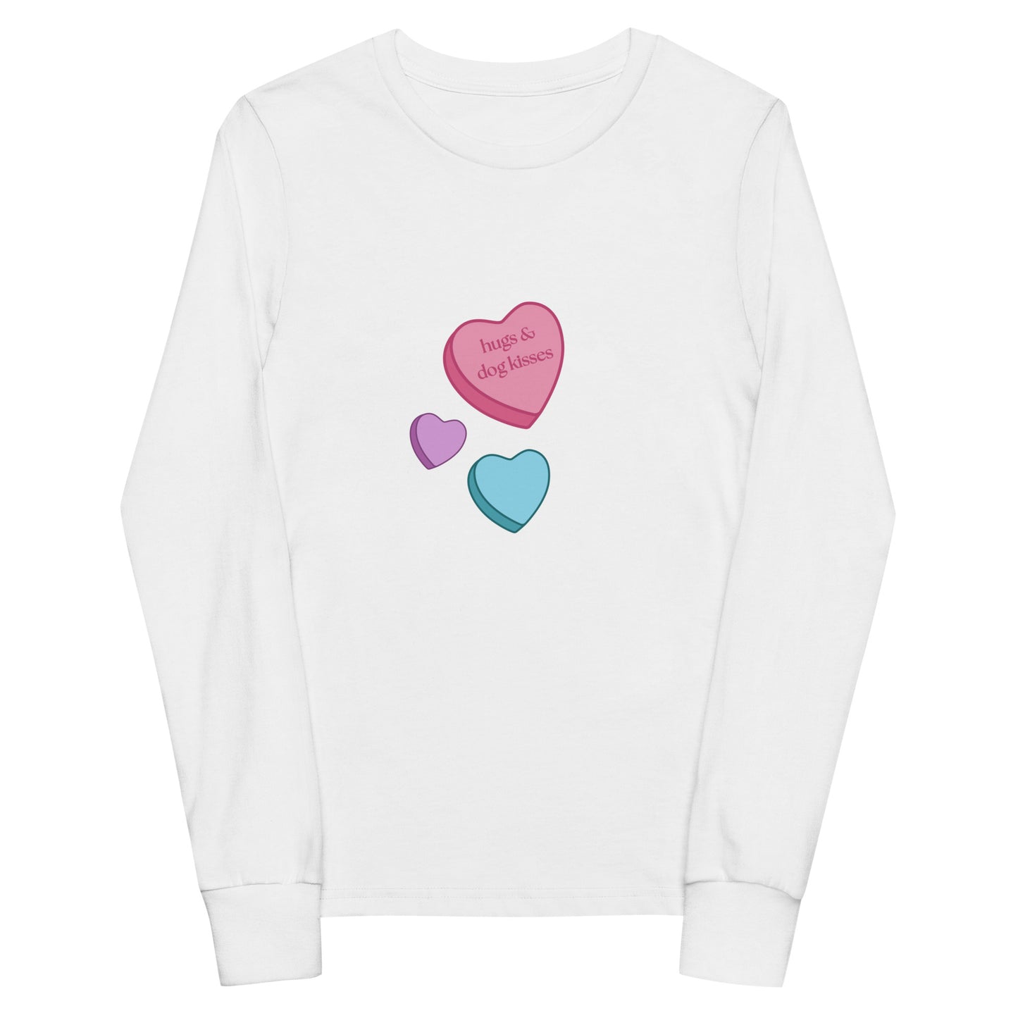 Unleashed Life Hugs and Dog Kisses Youth long sleeve tee