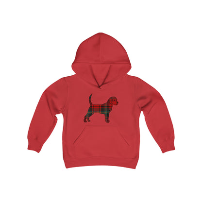 Holiday Flannel Little Dog Kids Hoodie