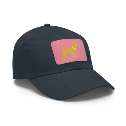 Little Yellow Dog Dad Hat with Leather Patch