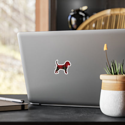 Unleashed Life Holiday flannel Little Dog Vinyl Stickers