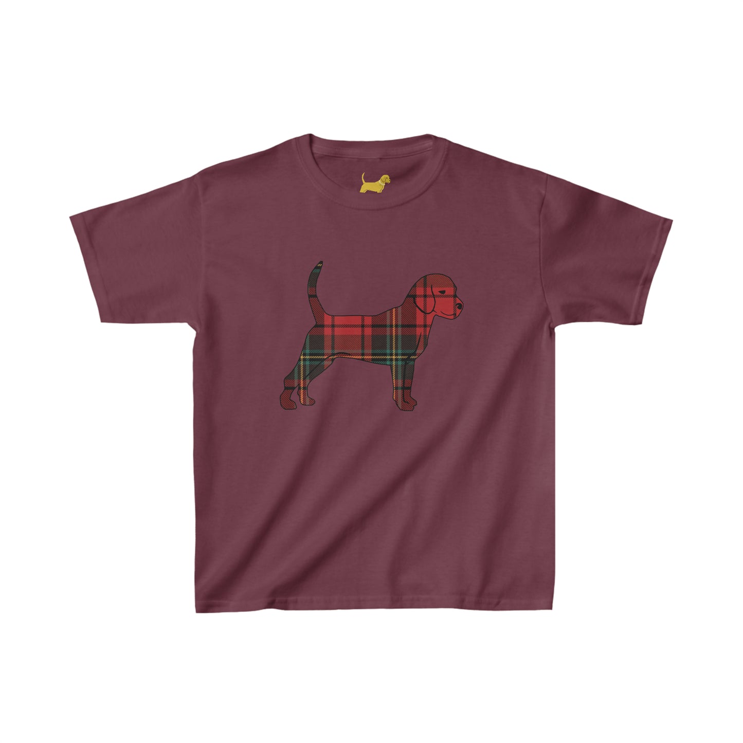 Holiday Flannel Little Dog Kids Tee