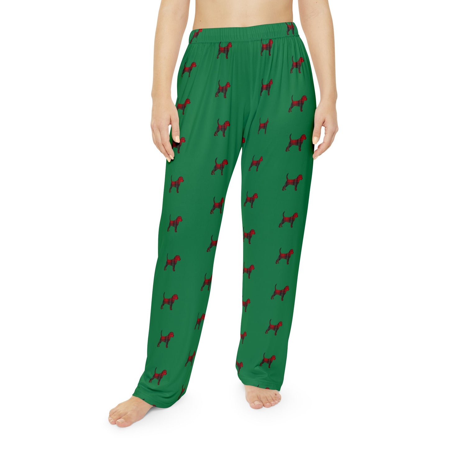 Christmas Dog Pajama Pants – Women's Green Holiday Sleepwear