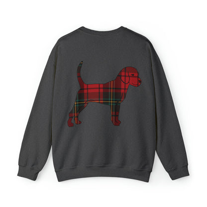 Unleashed Life Holiday Flannel Little Dog Crewneck