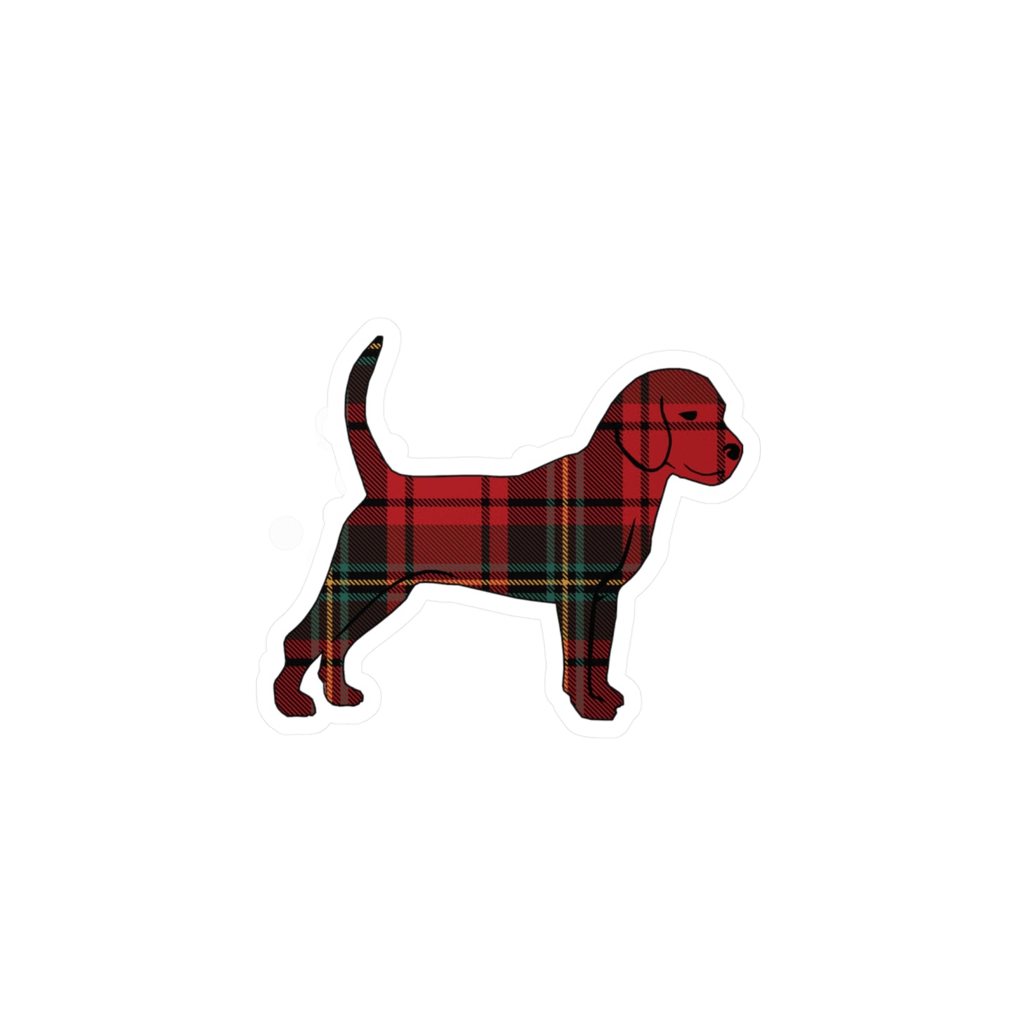 Unleashed Life Holiday flannel Little Dog Vinyl Stickers