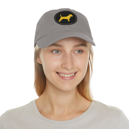 Little Yellow Dog Dad Hat with Leather Patch