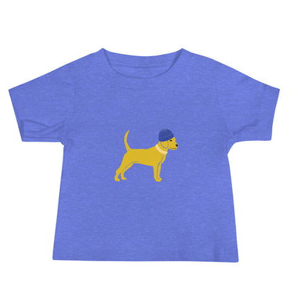 Little Yellow Dog with Hat Baby Jersey Short Sleeve Tee