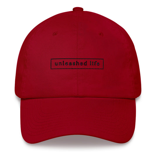Unleashed Life Black Embroidery Baseball Hat