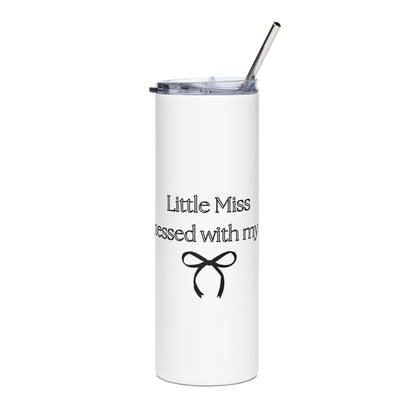 Little Miss Obsessed with My Dog Stainless steel tumbler