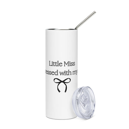 Little Miss Obsessed with My Dog Stainless steel tumbler