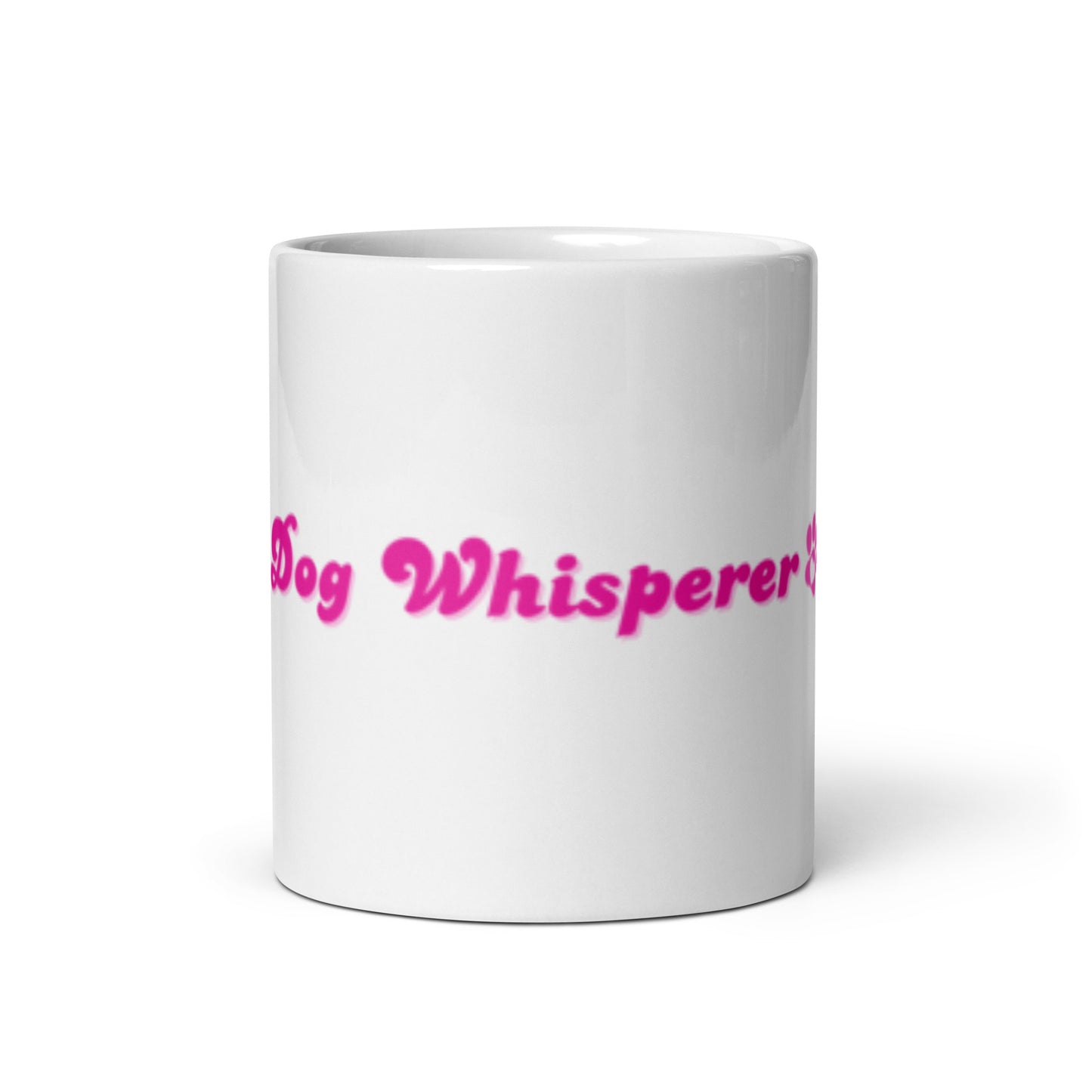 Dog Whisperer White glossy mug